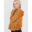 Camel Frill Hoodie For Cheap