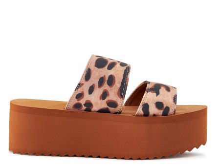 Women s Platform Sandal 2 Band Leopard Fashion