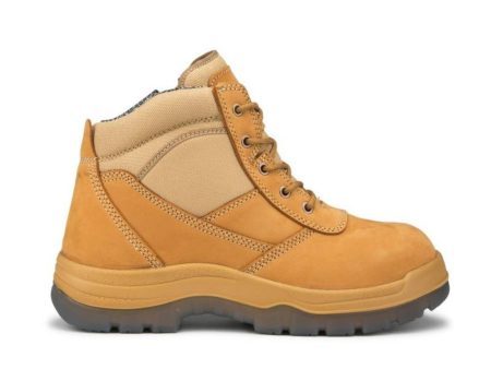 RockRooster Tan 6 Inch Zip-sided Steel toecap Leather Work Boots AK050 Sale