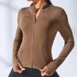 2024 Yoga Coat Short Sports Jacket Women s Fitness Clothes Slimming Body Sculpting Zipper Yoga Jacket Online Sale