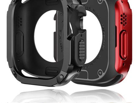 2 In 1 Case for Apple Watch 41mm 45mm 40mm 44mm 49mm TPU + PC Shockproof Protector Bumper for Iwatch Series Ultra 8 7 6 5 4 3 SE Online now