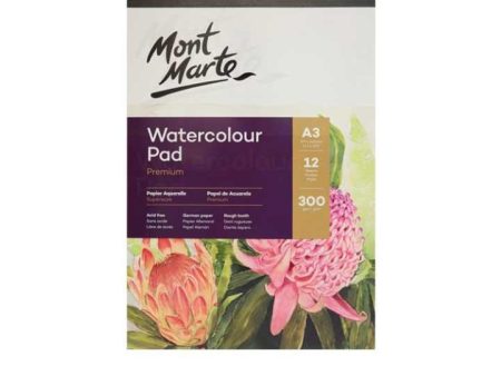 Mont Marte Watercolor Pad Germen Paper A3 300Gsm 12Sheet (MSB0065) For Cheap