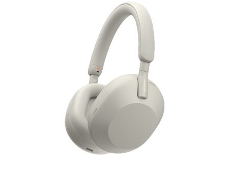 Sony WH-1000XM5 Wireless Noise-Canceling Headphones (Silver) For Sale