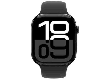 Apple Watch Series 10 GPS, 46 mm Jet Black Aluminium Case with Black Sport Band – MWWQ3 (M L) Fashion