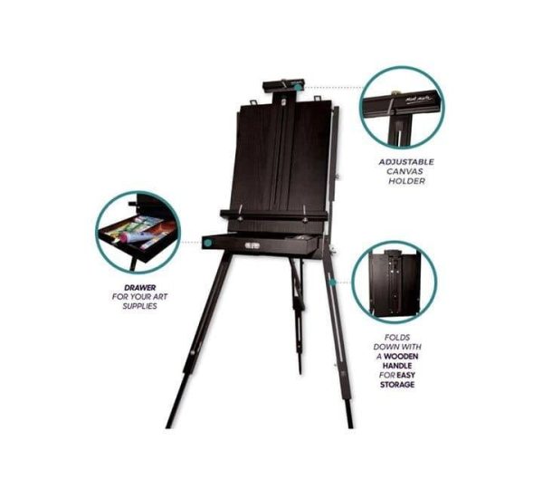 Mont Marte Black French Box Easel (MEA0027C) on Sale